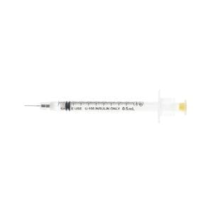 VanishPoint Insulin Syringe 30gx5/16" 0.5mL Safety Device No Dead Space 100/Bx, 8 BX/CA