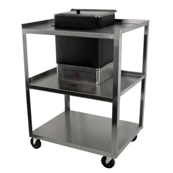 Therapy Cart 3" Swivel Casters Stainless Steel 21x16x30"