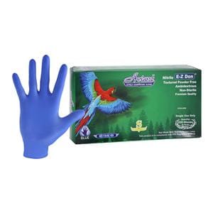 Avianz EZ Don Nitrile Exam Gloves Small Blue Non-Sterile, 10 BX/CA