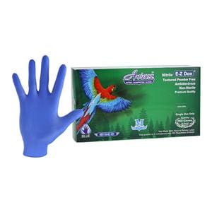 Avianz EZ Don Nitrile Exam Gloves Medium Blue Non-Sterile, 10 BX/CA