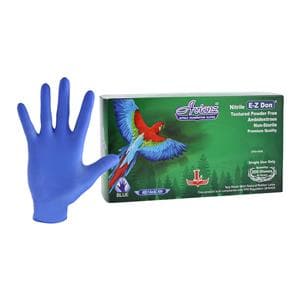 Avianz EZ Don Nitrile Exam Gloves Large Blue Non-Sterile, 10 BX/CA