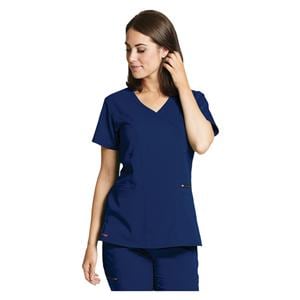 Greys Anatomy Stretch Scrub Top V-Neck 3 Pockets 4X Large Indigo Womens Ea