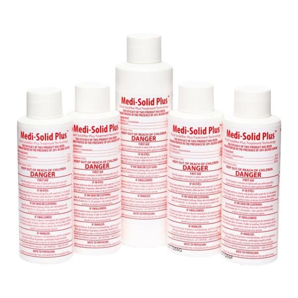 Medi-Solid Plus Spill Solidifier/Disinfectant 3000cc Twist Top Bottle 100/Ca