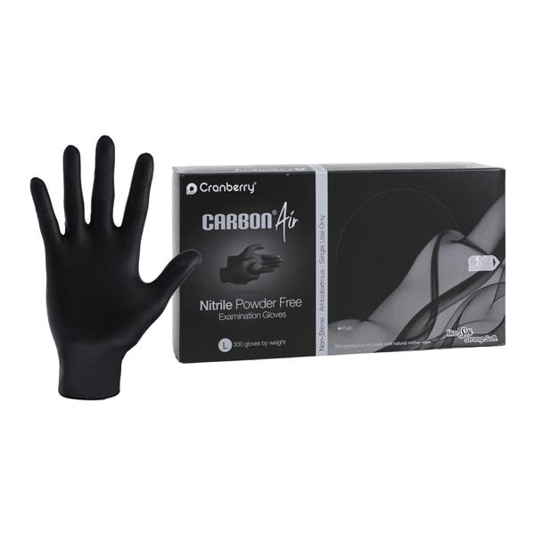 Carbon Air Nitrile Glove Gloves Large Black Non-Sterile