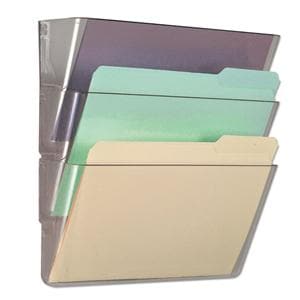 Wall File Starter Set 3Pocket Letter Size Universal Clear 4x13x14" Ea