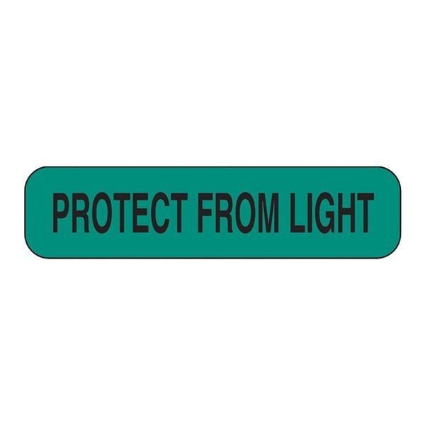 Lab Label Protect From Light Dark Green Black 1-5/8x3/8" 1000/Pk