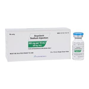 Acyclovir Sodium Injection 50mg/mL SDV 10mL 10/Bx