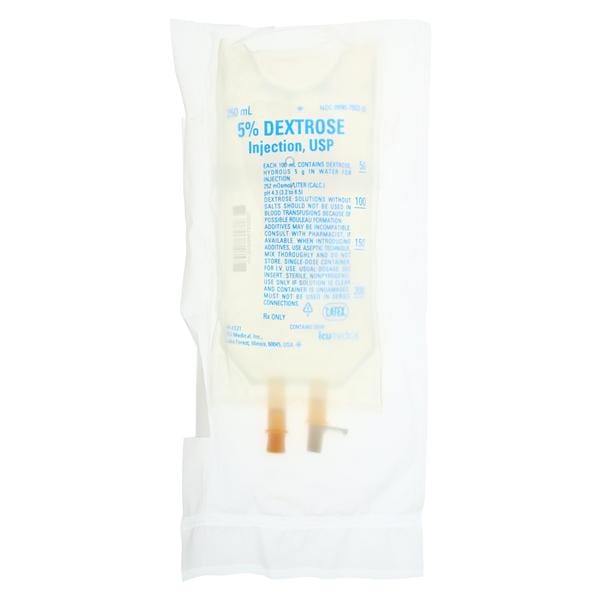 Injectable Solution Dextrose 5% 250mL Bag 24/Ca