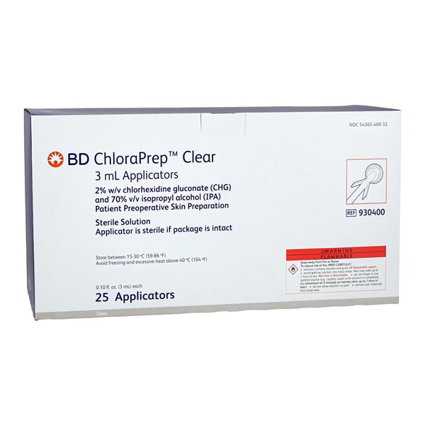 ChloraPrep Scrub Prep Applicator CHG 2%/Isopropyl Alcohol 70% 3mL