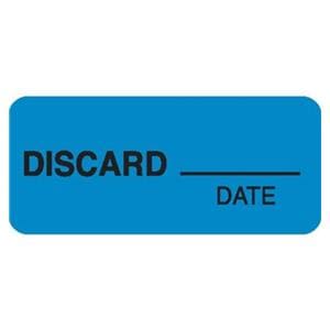 Medical Label DISCARD Date Blue/Black 1.5x0.625" 1000/Pk