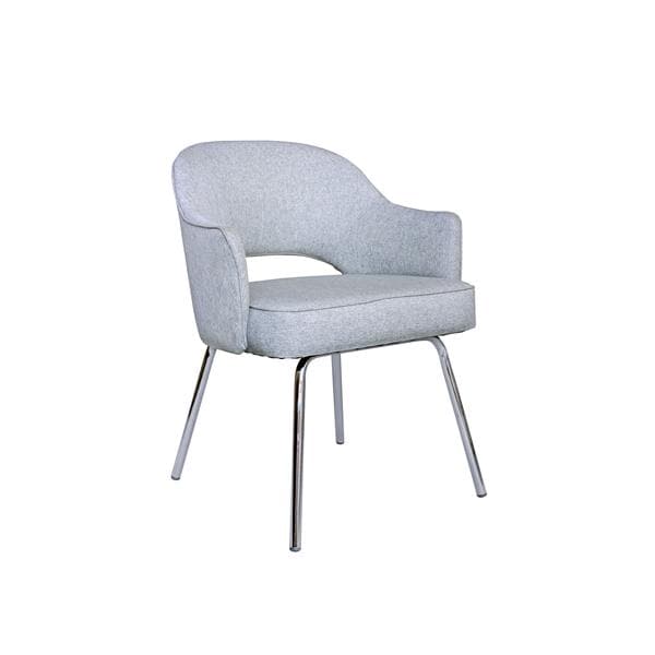 Grey Linen Guest Chair Ea