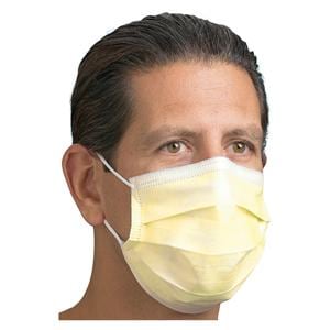 Distech Procedure Mask ASTM Level 2 Yellow Adult 50/Bx, 10 BX/CA