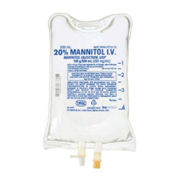 Mannitol Injection 20% 100gm/Bag Bag 500mL 12/Package