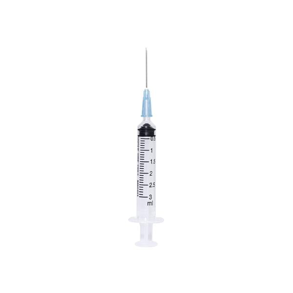 Hypodermic Syringe/Needle 23gx1" 3cc Conventional Low Dead Space 1000/Ca