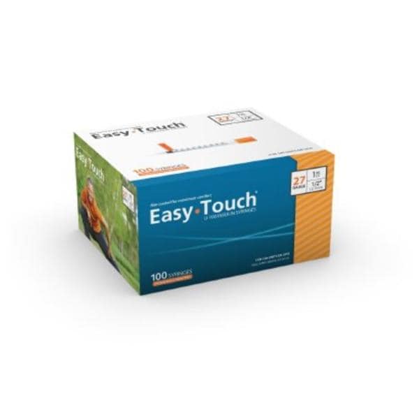 EasyTouch Insulin Syringe/Needle 27gx1-1/2" 1cc _ Low Dead Space 500/Ca