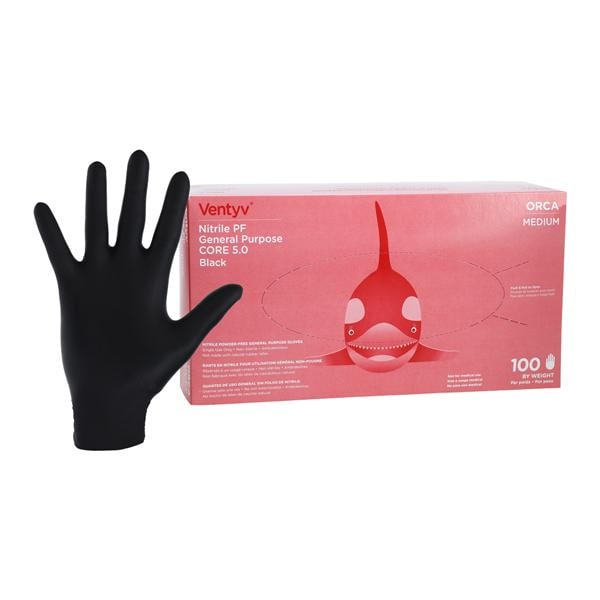 Orca Nitrile General Purpose Gloves Medium Black