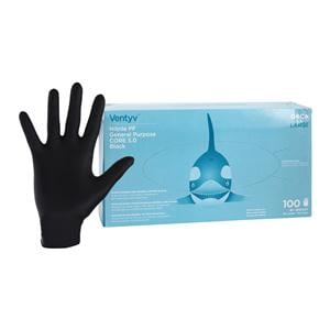 Orca Nitrile General Purpose Gloves Large Black