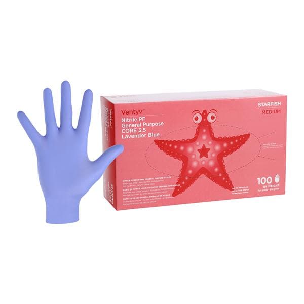 Starfish Nitrile General Purpose Gloves Medium Violet Blue