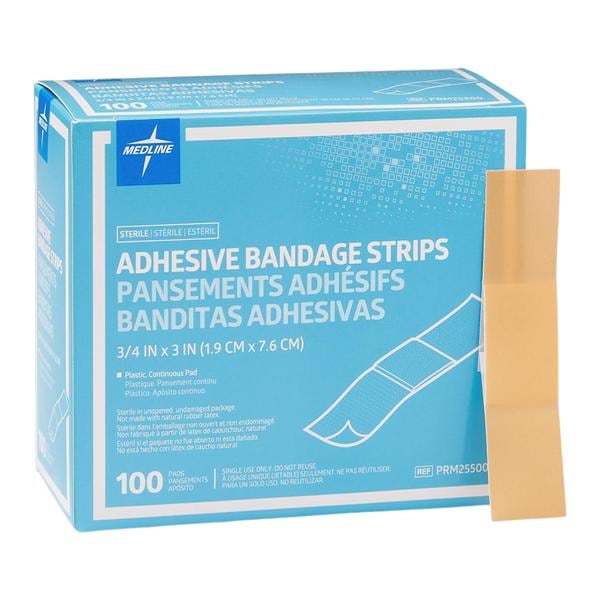 Caring Adhesive Bandage Plastic 3/4x3" Natural Sterile 1200/Ca