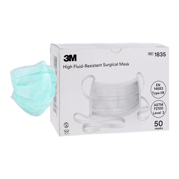3M™ Filtron Surgical Mask ASTM Level 3 Light Green Adult 50/Bx