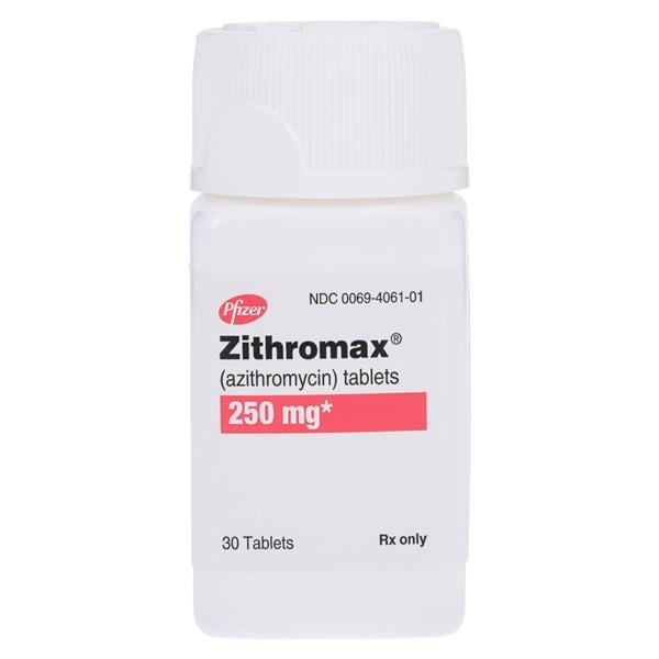 Zithromax Tablets 250mg Bottle 30/Bt