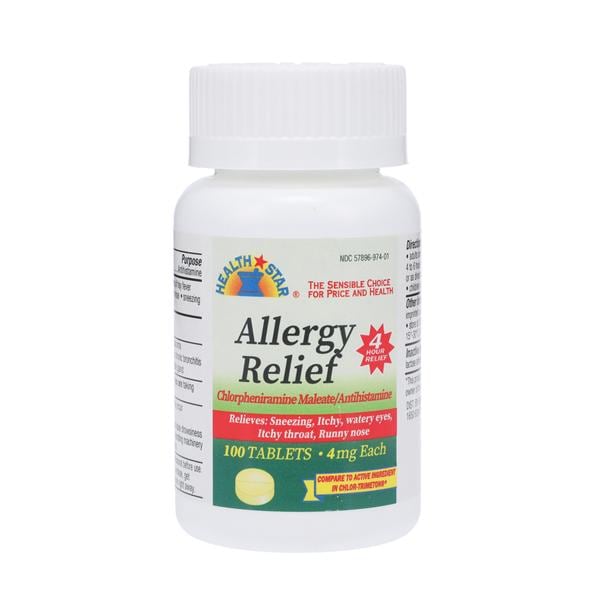 Chlorpheniramine Allergy Tablets 4mg 100/Bt
