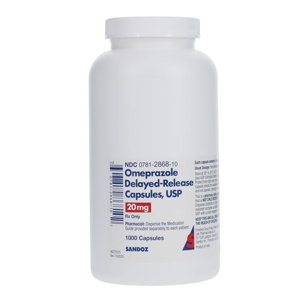 Omeprazole DR Delayed-Release Capsules 20mg Bottle 1000/Bt