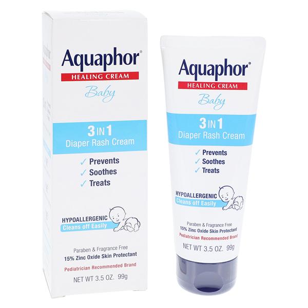 Aquaphor Diaper Rash Cream Zinc Oxide 15% Bby Disposable Fragrance Free 3.5oz/Tb, 12 TB/CA