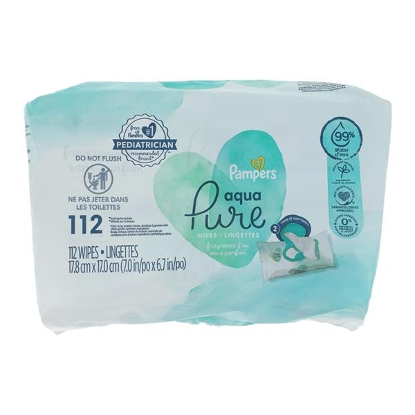 Pampers Aqua Pure Baby Wipes 112/Pk, 4 PK/CA