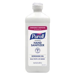 Purell Gel Sanitizer 16 oz Flip Top Bottle W/ Adv Emrgncy Rspns Fresh Scent Ea, 12 EA/CA