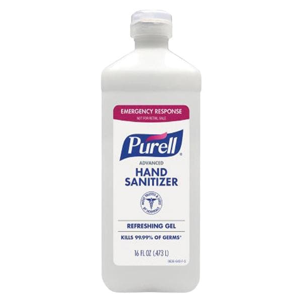 Purell Gel Sanitizer 16 oz Flip Top Bottle W/ Adv Emrgncy Rspns Fresh Scent Ea, 12 EA/CA