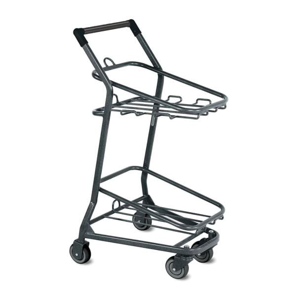 RediCart Deluxe Double Basket Cart 4" Non-Marking Wheel