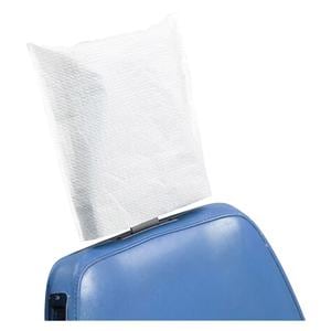 Headrest Cover 10 in x 10 in Tissue / Poly Clear / White Disposable 500/Ca