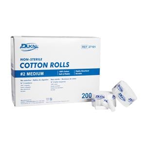 Cotton Roll 1.5 in x 0.375 in Non-Sterile 12/Ca