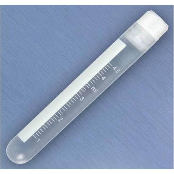 CryoClear Cryogenic Vial Polypropylene/ Polyethylene 5 Attached Screw Cap 500/Ca