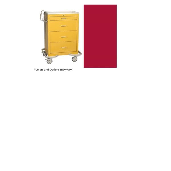 Emergency Cart (4) Caster (4) Drawer Breakaway Lock