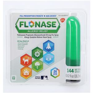 Flonase Allergy Spray 50mcg 144 Sprays .62oz/Bt