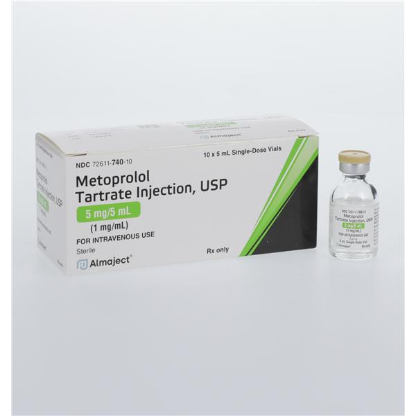 Metoprolol Tartrate Injection 1mg/mL SDV 5mL 10/Bx
