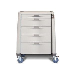 Medical Cart 43x24x31" (5) Drawer Keyless Lock