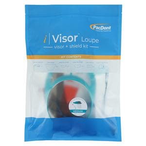 iVisor Loupe Visor & Shield Medium Teal Reusable Ea