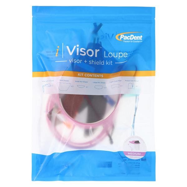 iVisor Loupe Visor & Shield Medium Pink Reusable Ea