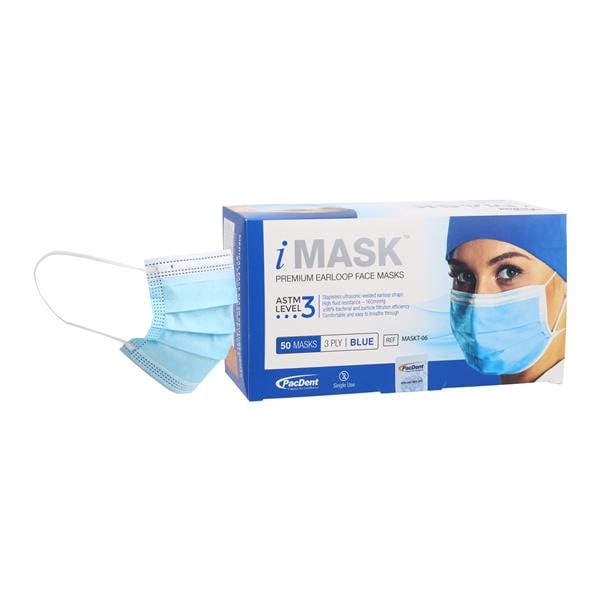 iMask Premium Mask ASTM Level 3 Blue 50/Bx