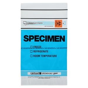 Lab Guard Specimen Bag Blue Ziplock Pouch 100/Pk