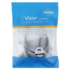 iVisor Loupe Shield Kit One Size Adjustable Stn Blk Rsbl w/ 3 Rplcmnt Shld Ea
