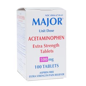 Acetaminophen Tablets 500mg Extra Strength 100/Pk