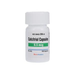 Calcitriol Capsules 0.5mcg Bottle 100/Bt