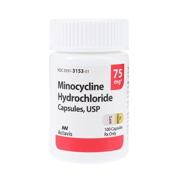 Minocycline HCl Capsules 75mg Bottle 100/Bt