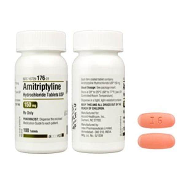 Amitriptyline HCl Tablets 150mg Bottle 100/Bt