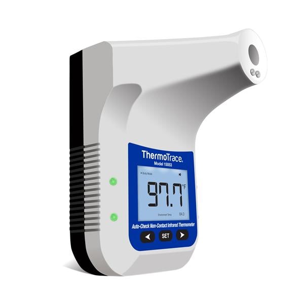 ThermoTrace Auto-Check PRO Non-Contact Infrared Thermometer 32-122F Bat/Adptr Ea