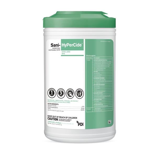 Sani-HyPerCide Germicidal Wipes X-Large Canister 65/Cn